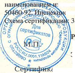Стандарт. Сертификат Соответствия . ОЕИ Аналитика