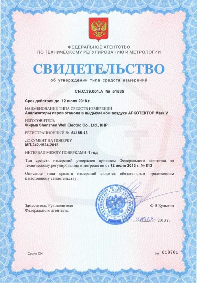 Методика поверки. АНАЛИЗАТОРЫ ПАРОВ ЭТАНОЛА В ВЫДЫХАЕМОМ ВОЗДУХЕ АЛКОТЕКТОР Mark V. ОЕИ Аналитика