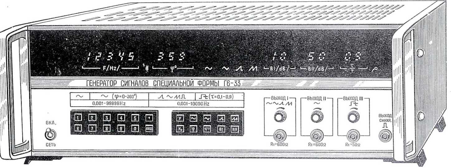 Руководство по эксплуатации. Генератор сигналов специальной формы Г6-33. ОЕИ Аналитика