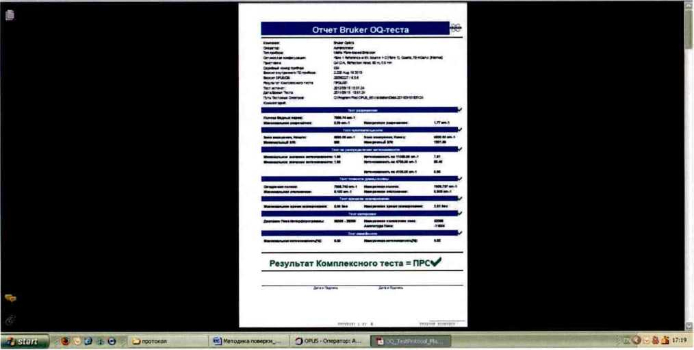 Методика поверки. Фурье-спектрометры MATRIX-F, MATRIX-F emission, MATRIX-F duplex фирмы