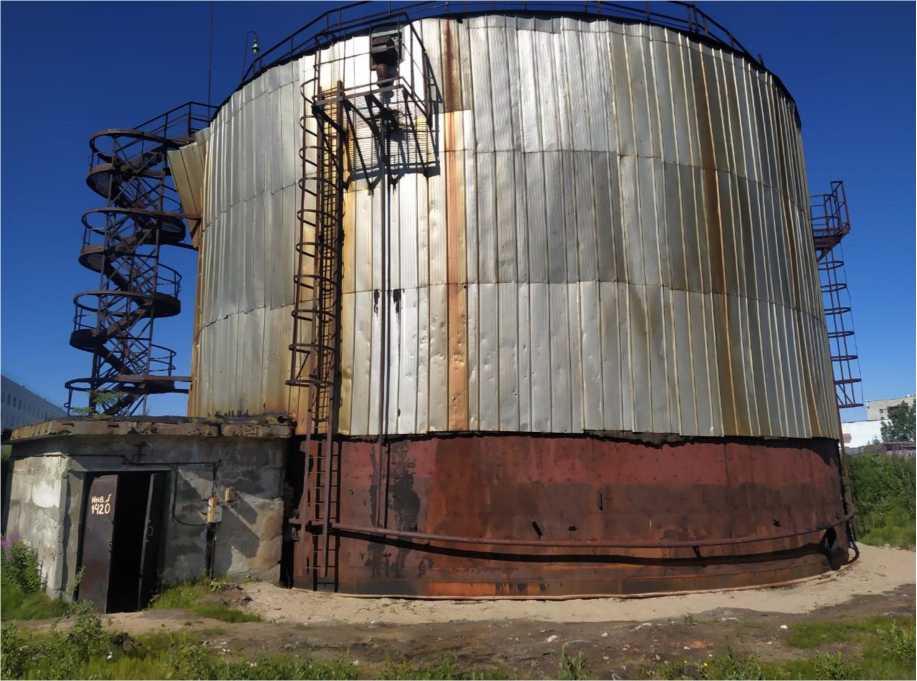 Внешний вид. Резервуар стальной вертикальный цилиндрический теплоизолированный, http://oei-analitika.ru рисунок № 1