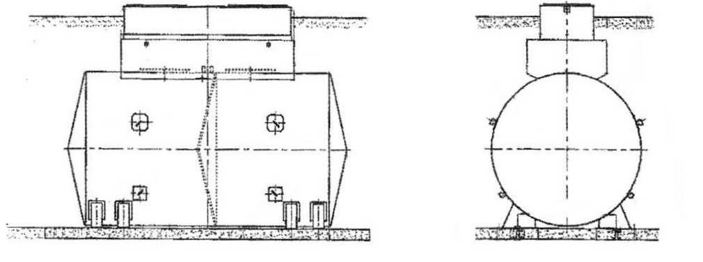 Внешний вид. Резервуары стальные горизонтальные цилиндрические РГС-20, РГС-50, http://oei-analitika.ru рисунок № 1