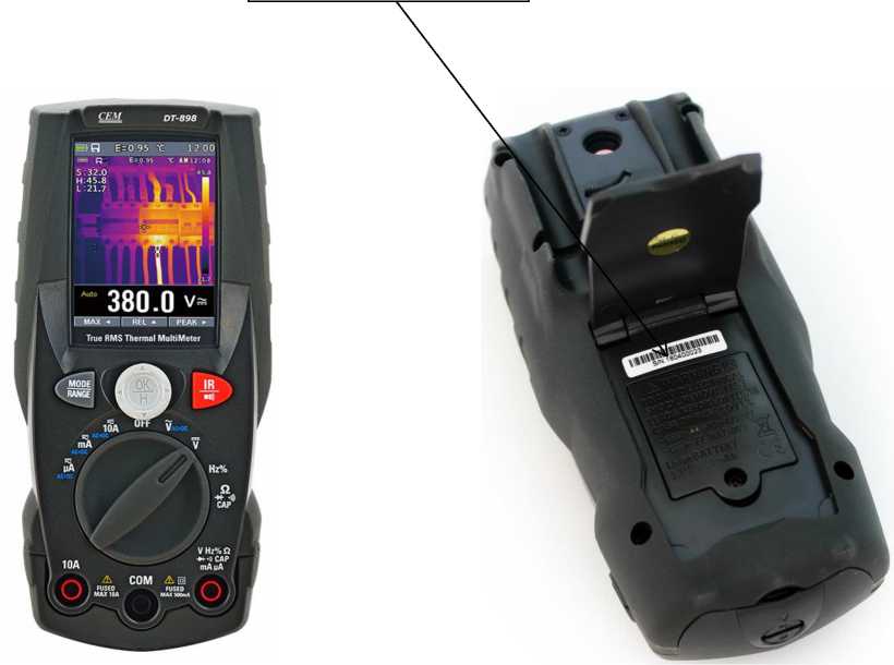 Внешний вид. Мультиметры со встроенной тепловизионной камерой, http://oei-analitika.ru рисунок № 1