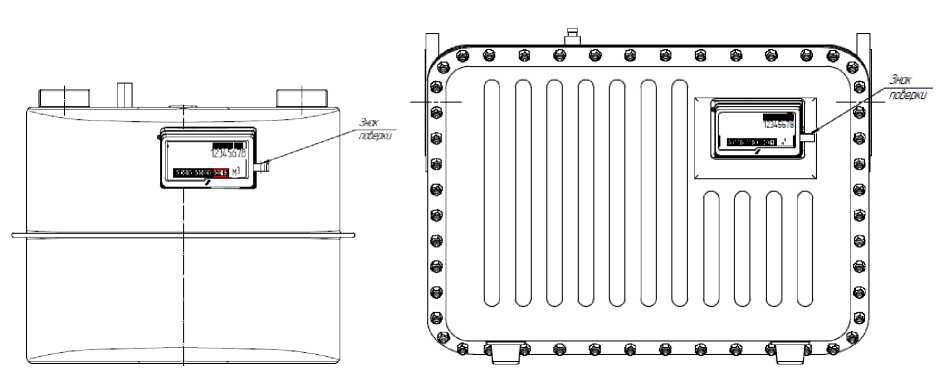 Внешний вид. Счетчики газа объемные мембранные, http://oei-analitika.ru рисунок № 7