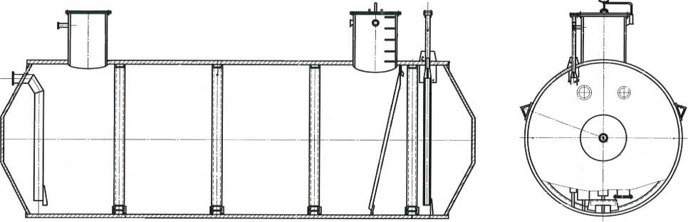Внешний вид. Резервуары стальные горизонтальные цилиндрические, http://oei-analitika.ru рисунок № 3