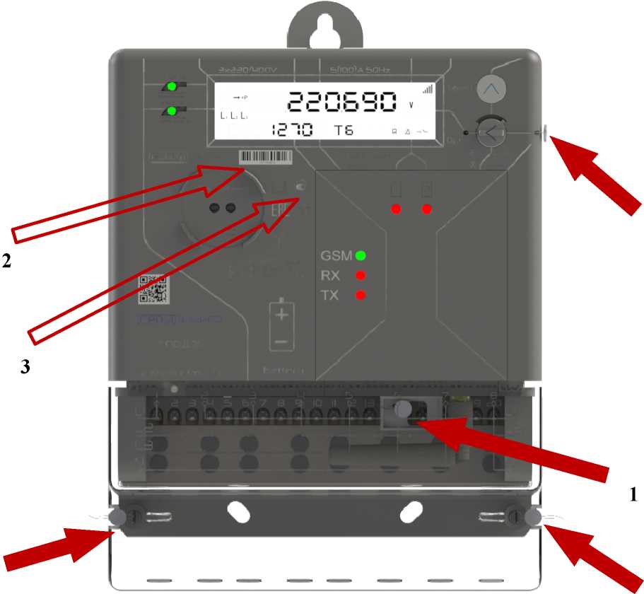 Внешний вид. Счетчики электрической энергии трехфазные многофункциональные, http://oei-analitika.ru рисунок № 2