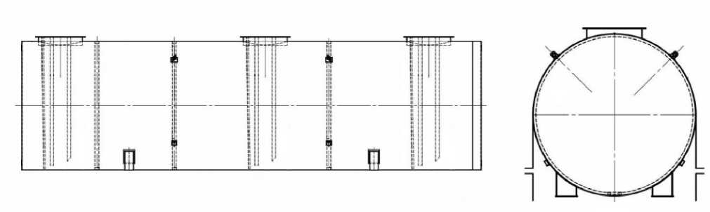 Внешний вид. Резервуары стальные горизонтальные цилиндрические, http://oei-analitika.ru рисунок № 7