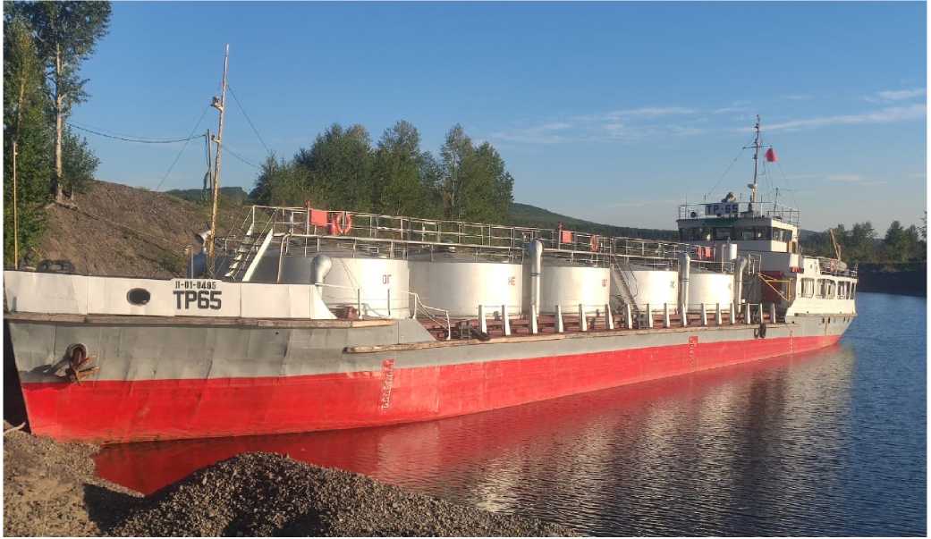 Внешний вид. Резервуары (танки) стальные вертикальные цилиндрические самоходного нефтеналивного судна ТР-65, http://oei-analitika.ru рисунок № 1