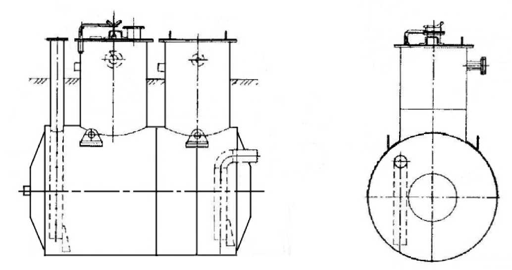 Внешний вид. Резервуары стальные горизонтальные цилиндрические, http://oei-analitika.ru рисунок № 2