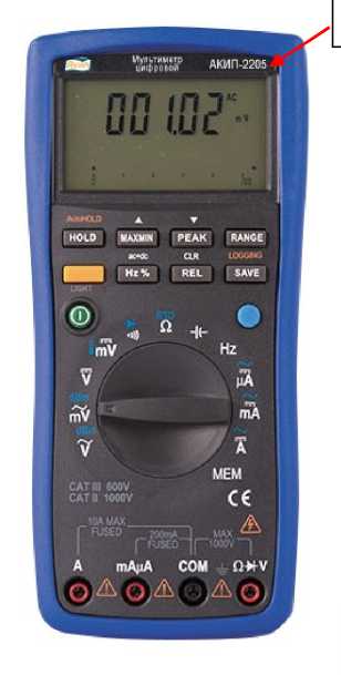 Внешний вид. Мультиметры цифровые, http://oei-analitika.ru рисунок № 1