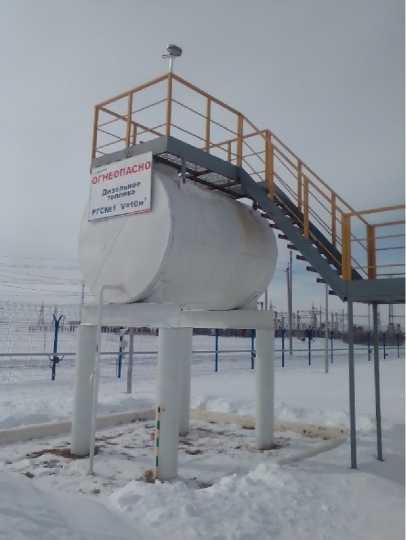 Внешний вид. Резервуар горизонтальный стальной цилиндрический, http://oei-analitika.ru рисунок № 1