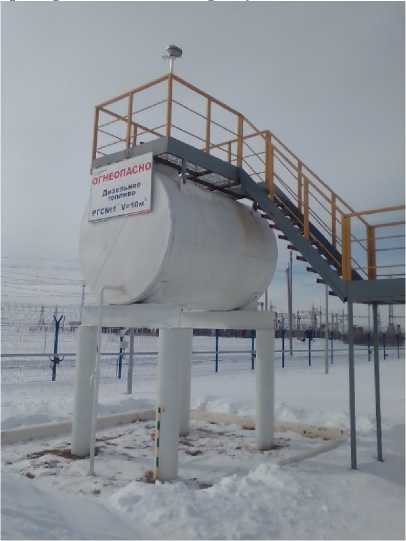 Внешний вид. Резервуар горизонтальный стальной цилиндрический, http://oei-analitika.ru рисунок № 1