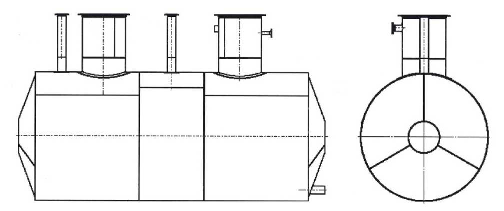 Внешний вид. Резервуары стальные горизонтальные цилиндрические, http://oei-analitika.ru рисунок № 2