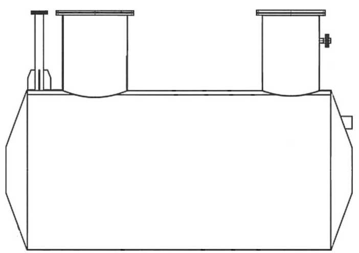 Внешний вид. Резервуар стальной горизонтальный цилиндрический, http://oei-analitika.ru рисунок № 1