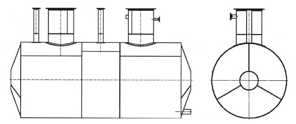 Внешний вид. Резервуар стальной горизонтальный цилиндрический, http://oei-analitika.ru рисунок № 2