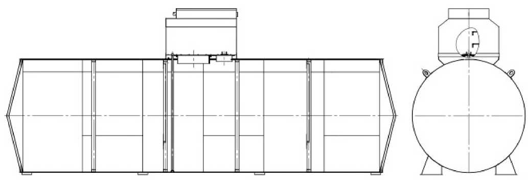 Внешний вид. Резервуары горизонтальные стальные двустенные, http://oei-analitika.ru рисунок № 1