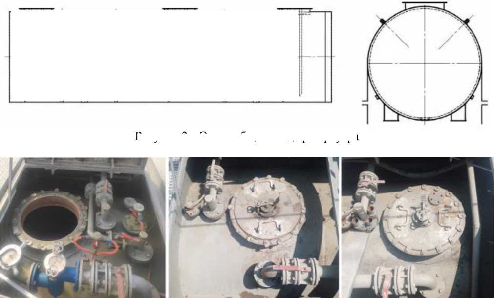 Внешний вид. Резервуар горизонтальный стальной цилиндрический, http://oei-analitika.ru рисунок № 2