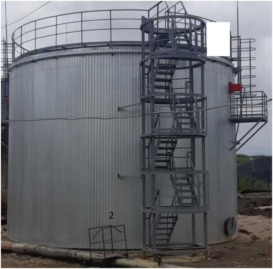 Внешний вид. Резервуар стальной вертикальный цилиндрический теплоизолированный, http://oei-analitika.ru рисунок № 1