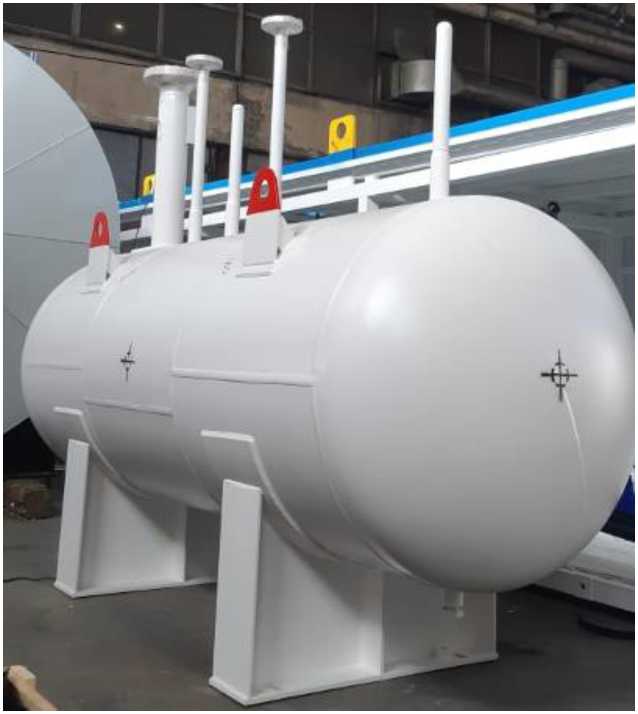 Внешний вид. Резервуар стальной горизонтальный цилиндрический, http://oei-analitika.ru рисунок № 2