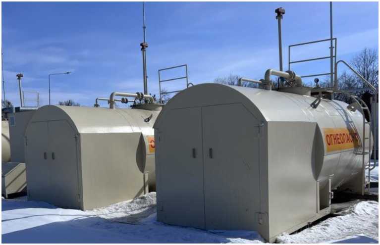 Внешний вид. Резервуары горизонтальные цилиндрические двустенные наземные, http://oei-analitika.ru рисунок № 1