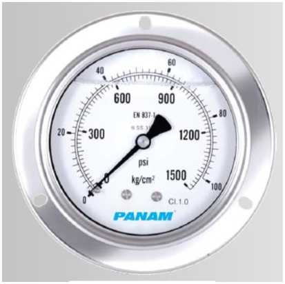 Внешний вид. Манометры, вакуумметры, мановакуумметры показывающие с трубкой Бурдона PANAM, http://oei-analitika.ru рисунок № 5