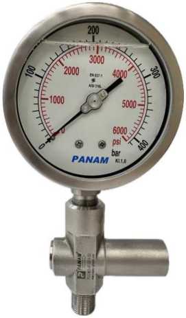 Внешний вид. Манометры, вакуумметры, мановакуумметры показывающие с трубкой Бурдона PANAM, http://oei-analitika.ru рисунок № 9