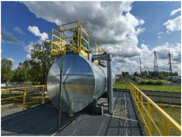 Внешний вид. Резервуар горизонтальный стальной цилиндрический, http://oei-analitika.ru рисунок № 1