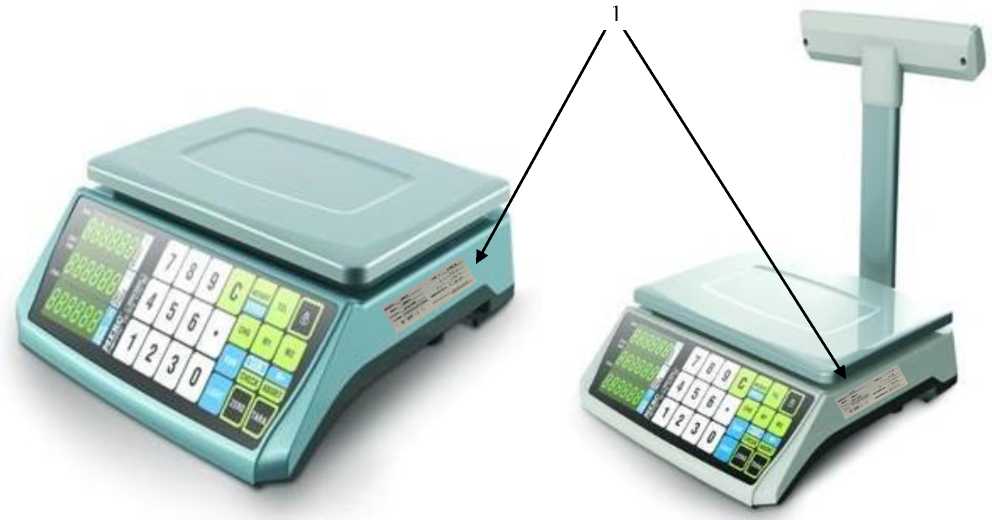 Внешний вид. Весы торговые электронные, http://oei-analitika.ru рисунок № 1