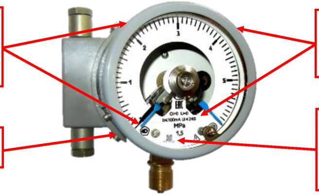 Внешний вид. Манометры, вакуумметры, мановакуумметры показывающие сигнализирующие Манотомь, http://oei-analitika.ru рисунок № 1