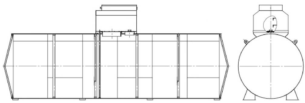 Внешний вид. Резервуары горизонтальные стальные двустенные, http://oei-analitika.ru рисунок № 1