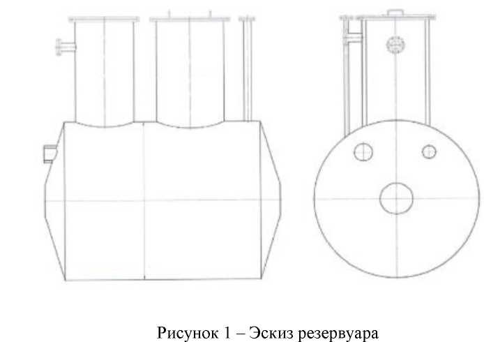 Внешний вид. Резервуар стальной горизонтальный цилиндрический, http://oei-analitika.ru рисунок № 1