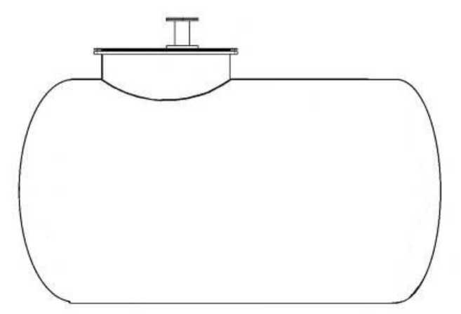 Внешний вид. Резервуар стальной горизонтальный цилиндрический, http://oei-analitika.ru рисунок № 1