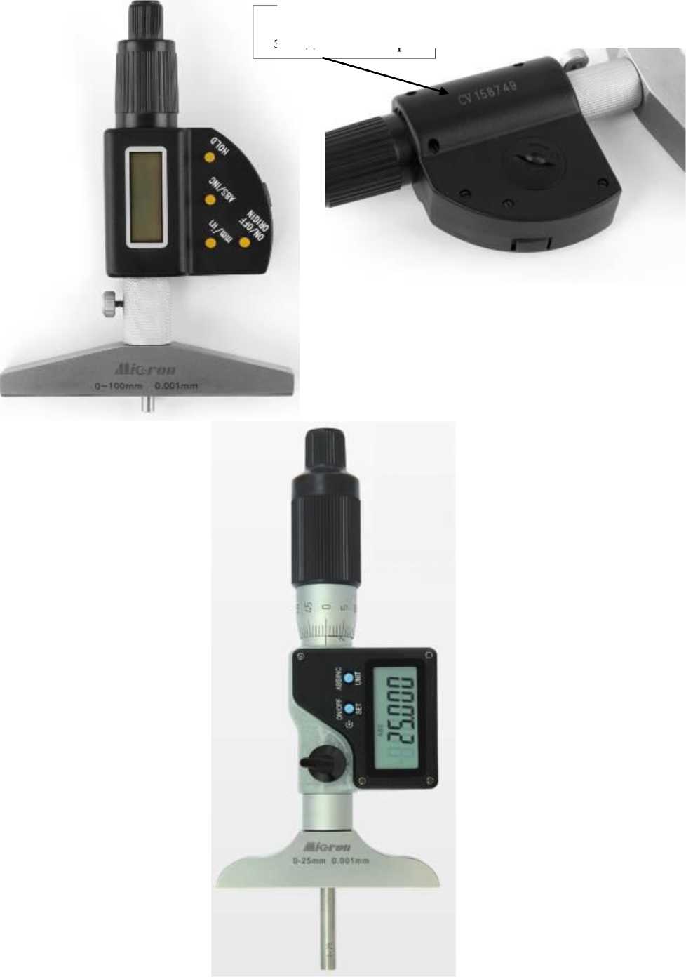 Внешний вид. Глубиномеры микрометрические Micron, http://oei-analitika.ru рисунок № 1