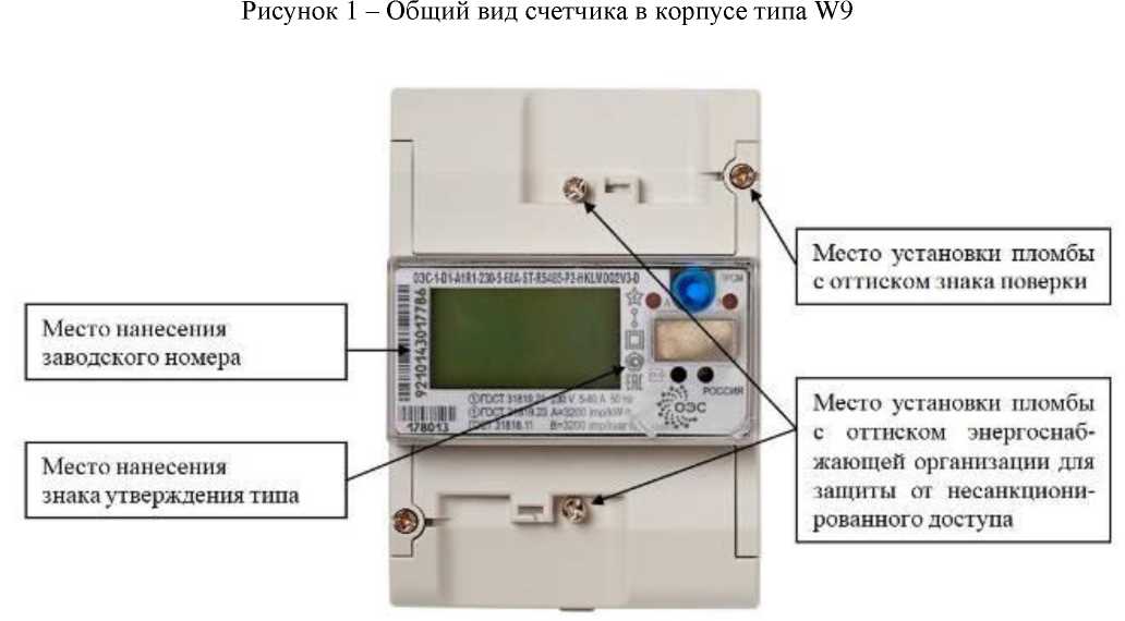 Внешний вид. Счетчики электрической энергии однофазные многофункциональные, http://oei-analitika.ru рисунок № 2