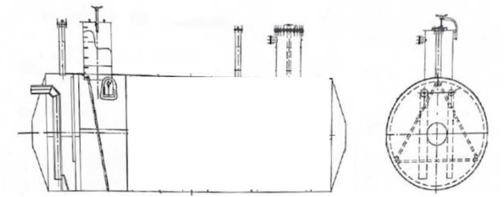 Внешний вид. Резервуары стальные горизонтальные цилиндрические, http://oei-analitika.ru рисунок № 1