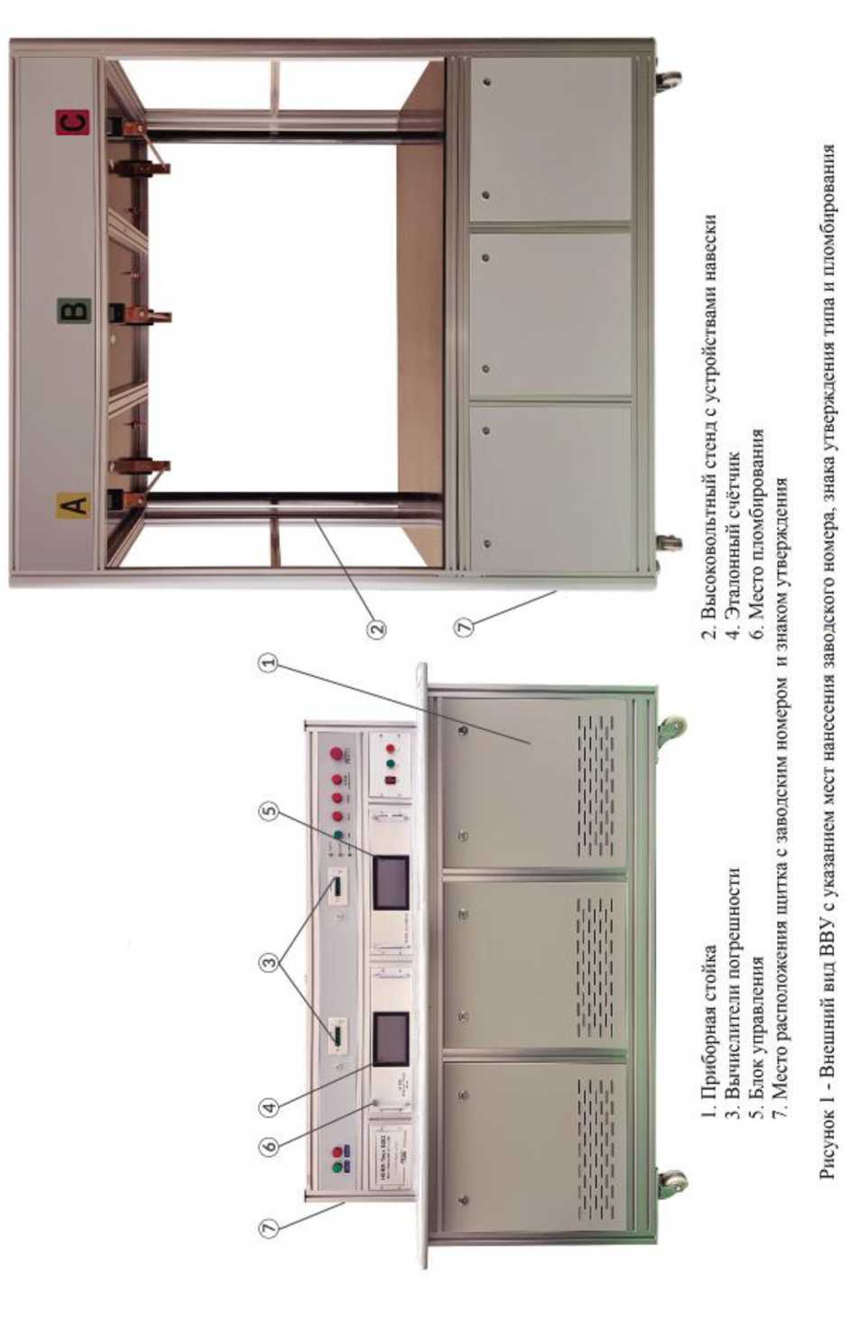 Внешний вид. Установки высоковольтные трехфазные для поверки счётчиков электрической энергии, http://oei-analitika.ru рисунок № 1
