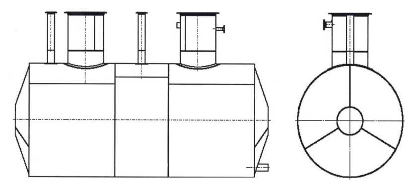 Внешний вид. Резервуар стальной горизонтальный цилиндрический, http://oei-analitika.ru рисунок № 2