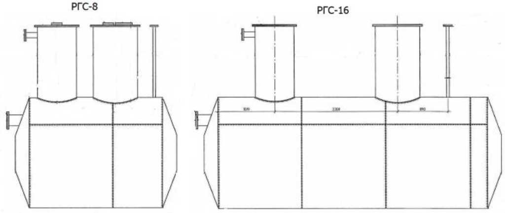 Внешний вид. Резервуары горизонтальные стальные цилиндрические, http://oei-analitika.ru рисунок № 2