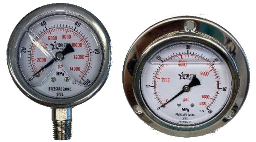 Внешний вид. Манометры деформационные с трубчатой пружиной, http://oei-analitika.ru рисунок № 1