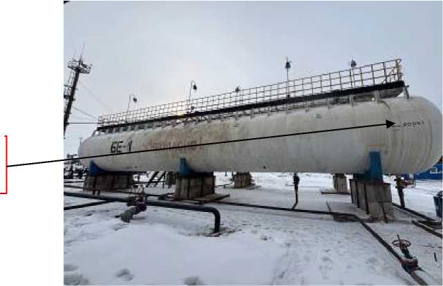 Внешний вид. Резервуар горизонтальный стальной цилиндрический, http://oei-analitika.ru рисунок № 1