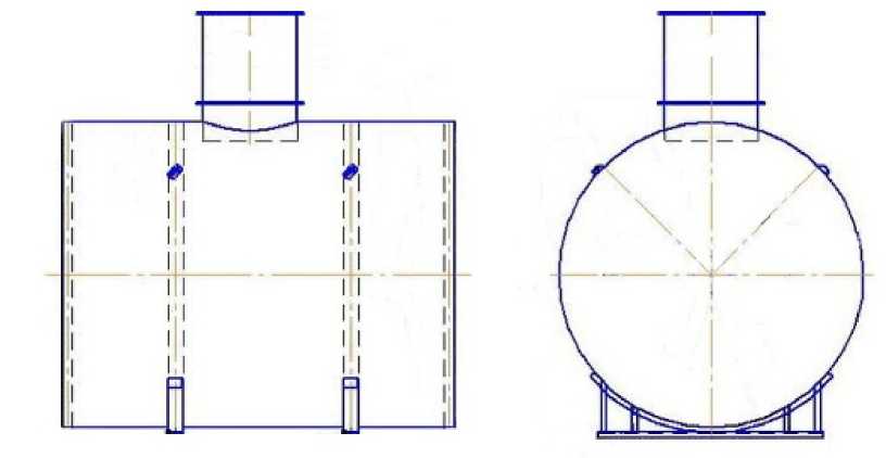 Внешний вид. Резервуары стальные горизонтальные цилиндрические, http://oei-analitika.ru рисунок № 2