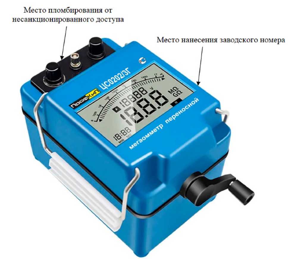 Внешний вид. Мегаомметры переносные, http://oei-analitika.ru рисунок № 1