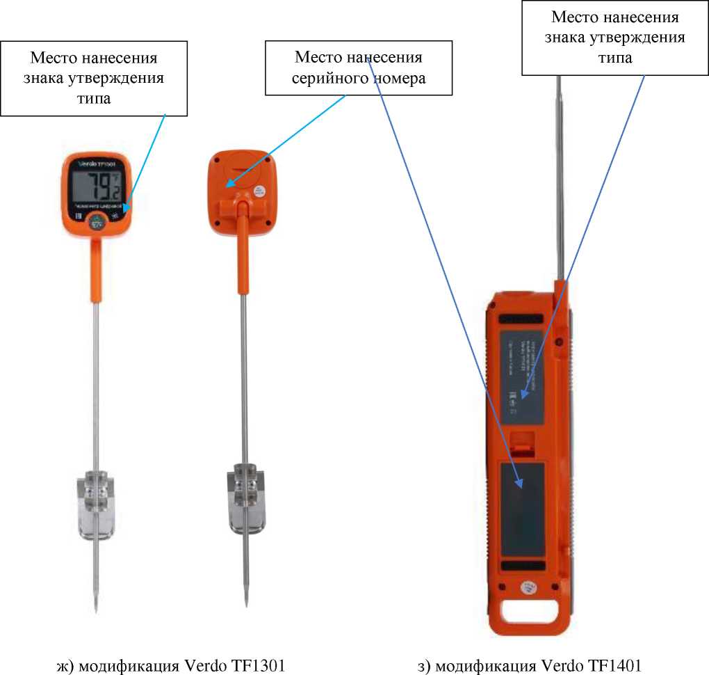 Внешний вид. Термометры цифровые  (Verdo TF), http://oei-analitika.ru 