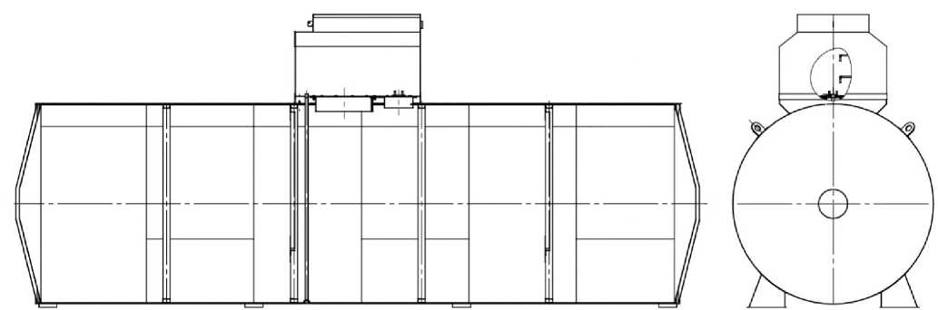 Внешний вид. Резервуары горизонтальные стальные двустенные, http://oei-analitika.ru рисунок № 1
