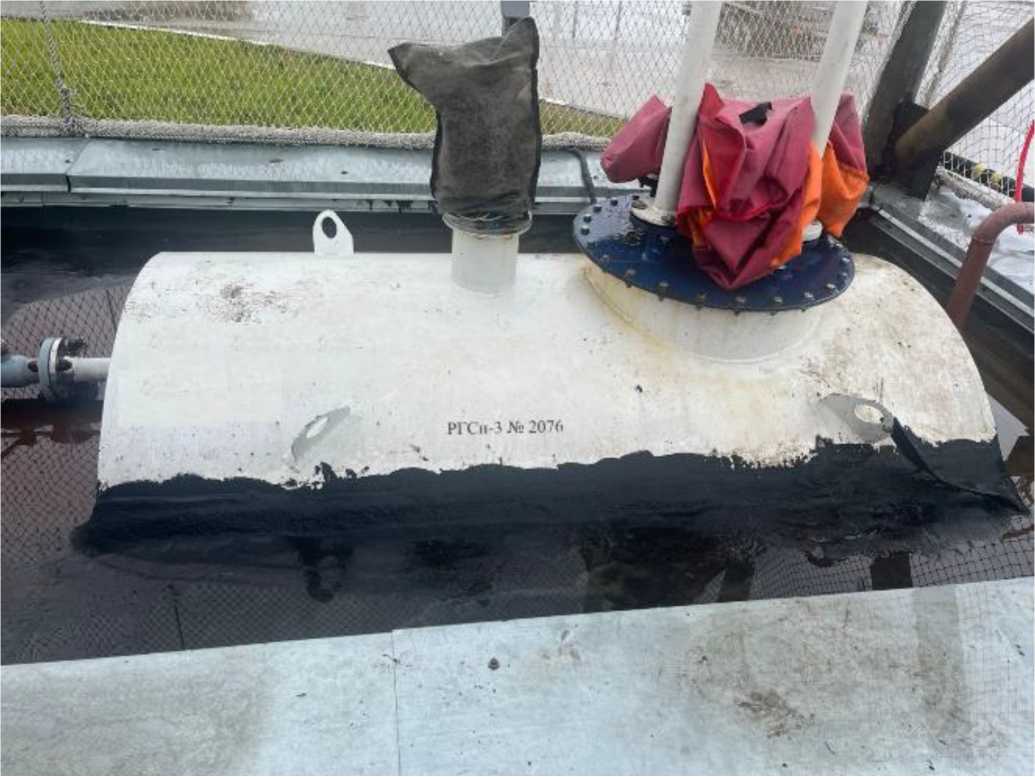 Внешний вид. Резервуар стальной горизонтальный цилиндрический, http://oei-analitika.ru рисунок № 1