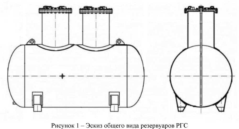 Внешний вид. Резервуары стальные горизонтальные цилиндрические, http://oei-analitika.ru рисунок № 1