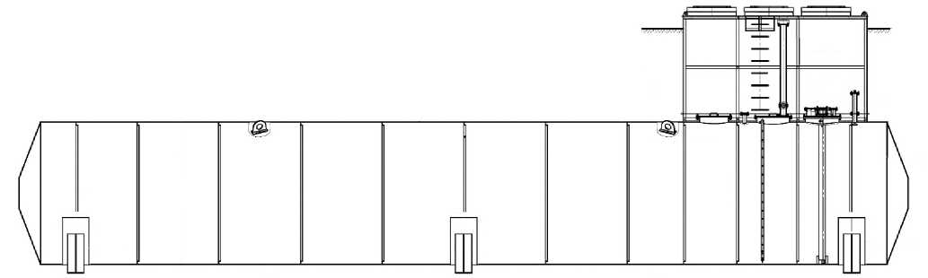 Внешний вид. Резервуары горизонтальные стальные цилиндрические, http://oei-analitika.ru рисунок № 2