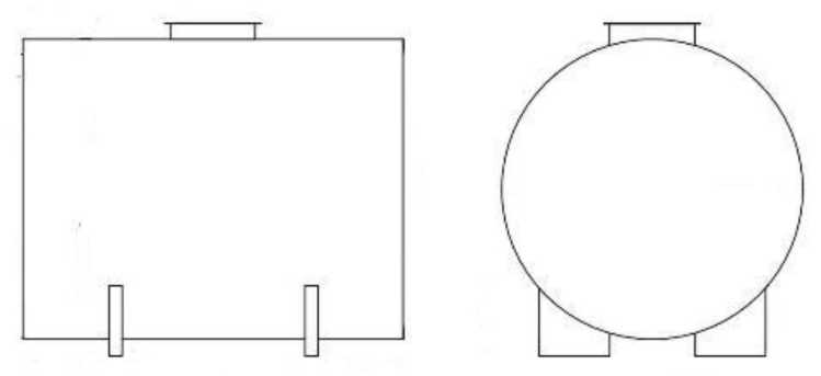 Внешний вид. Резервуары стальные горизонтальные цилиндрические, http://oei-analitika.ru рисунок № 1