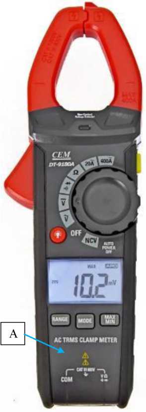 Внешний вид. Клещи электроизмерительные, http://oei-analitika.ru рисунок № 1